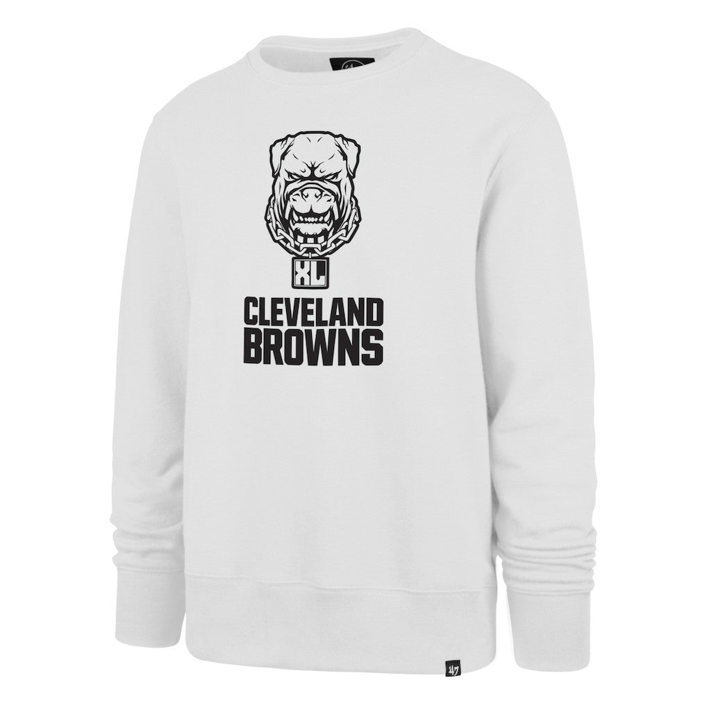 Cleveland Browns '47 Dawg Pound XL Imprint Headline Sweatshirt - White Sweatshirts