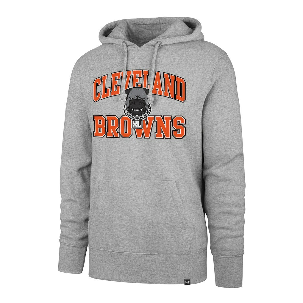 Cleveland Browns '47 Dawg Pound XL Velocity Headline Pullover Hoodie - Gray Hoodies