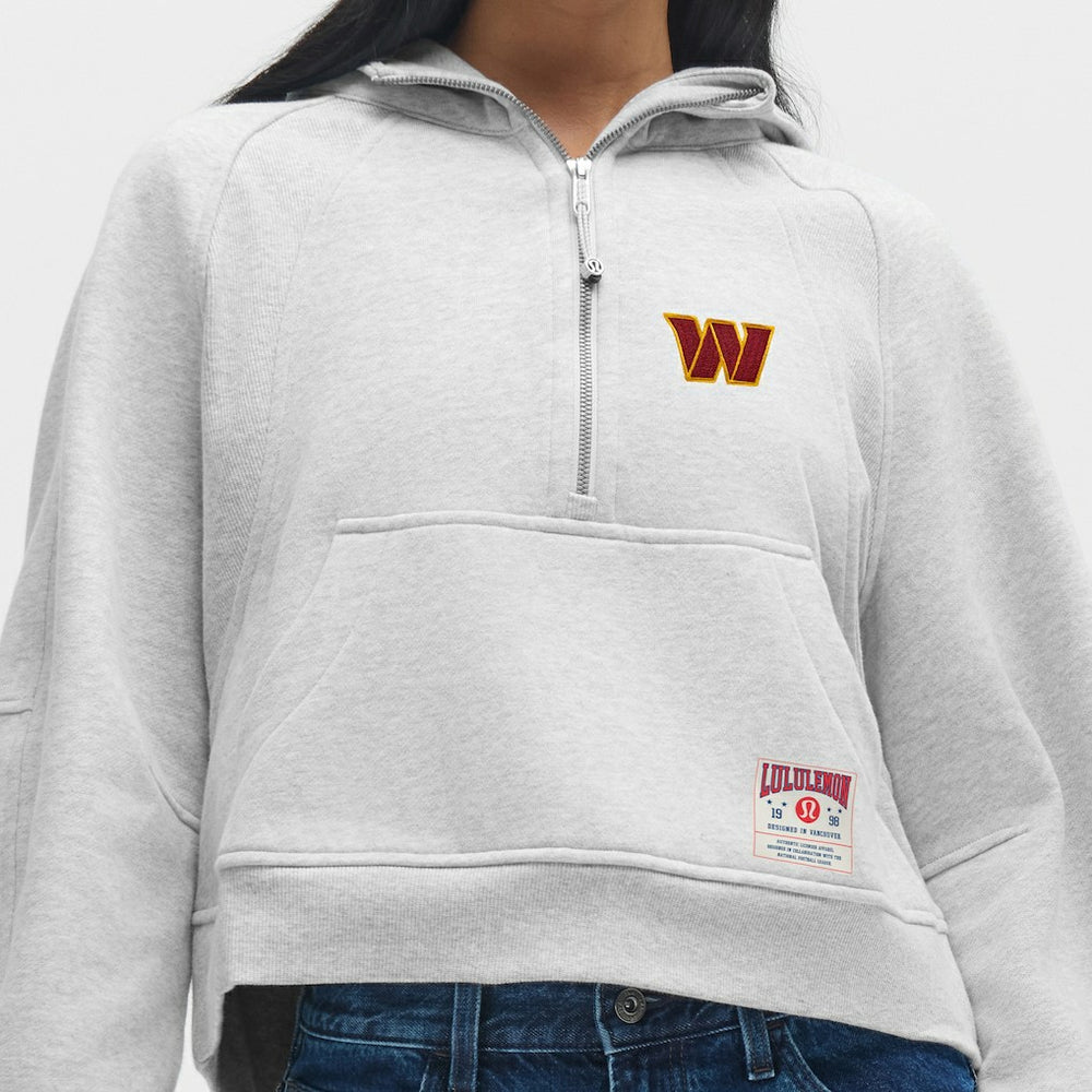 Washington Commanders lululemon Women's Scuba Oversized Half-Zip Hoodie - Heathered Core Ultra Light Grey Hoodies