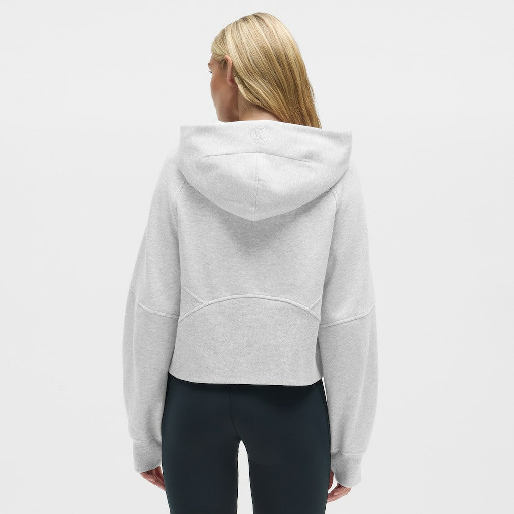 Cleveland Browns lululemon Women's Scuba Oversized Half-Zip Hoodie - Heathered Core Ultra Light Grey Hoodies