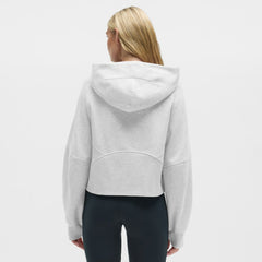 Cleveland Browns lululemon Women's Scuba Oversized Half-Zip Hoodie - Heathered Core Ultra Light Grey Hoodies