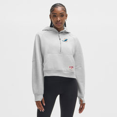 Miami Dolphins lululemon Women's Scuba Oversized Half-Zip Hoodie - Heathered Core Ultra Light Grey Hoodies