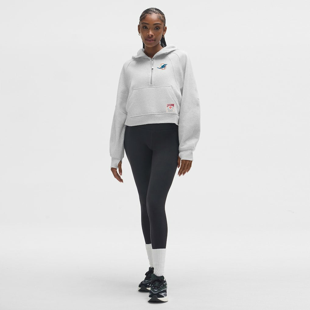 Miami Dolphins lululemon Women's Scuba Oversized Half-Zip Hoodie - Heathered Core Ultra Light Grey Hoodies