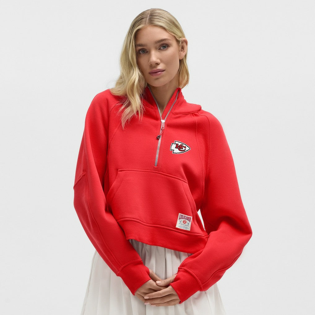 Kansas City Chiefs lululemon Women's Scuba Oversized Half-Zip Hoodie - True Red Hoodies