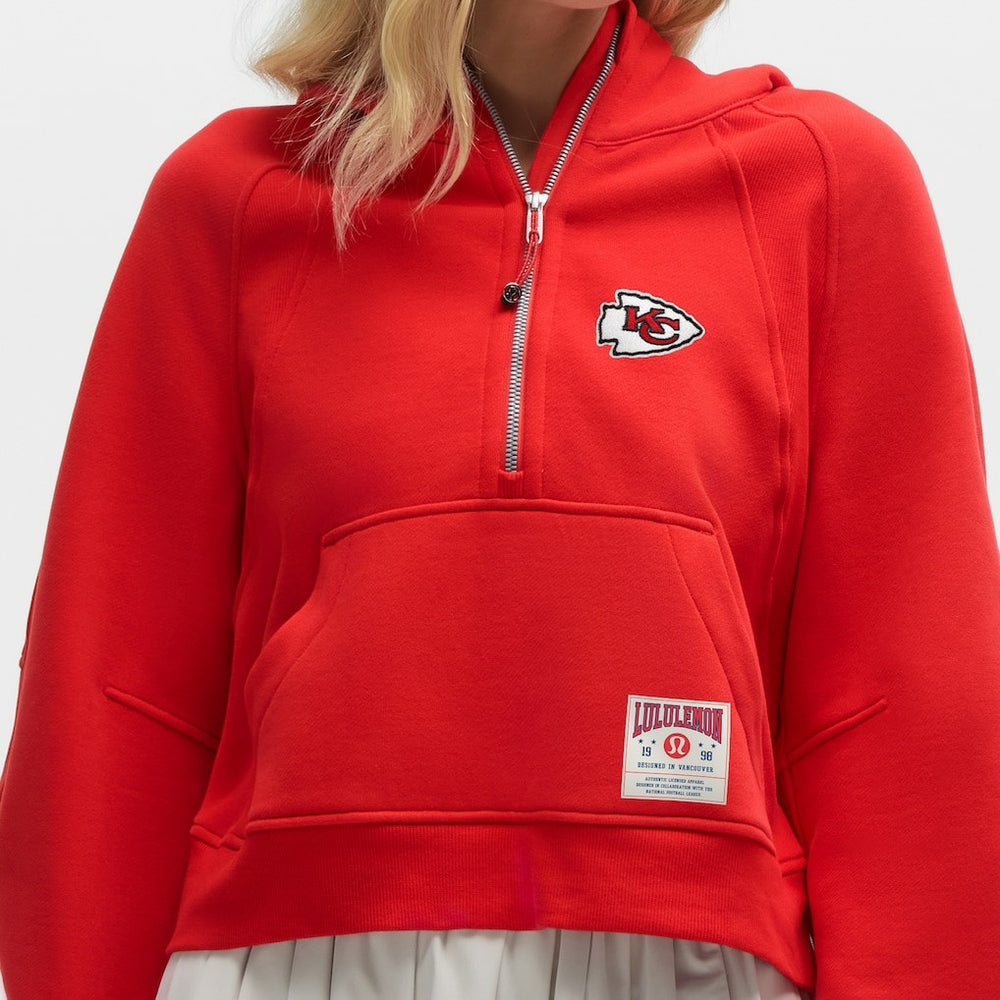 Kansas City Chiefs lululemon Women's Scuba Oversized Half-Zip Hoodie - True Red Hoodies