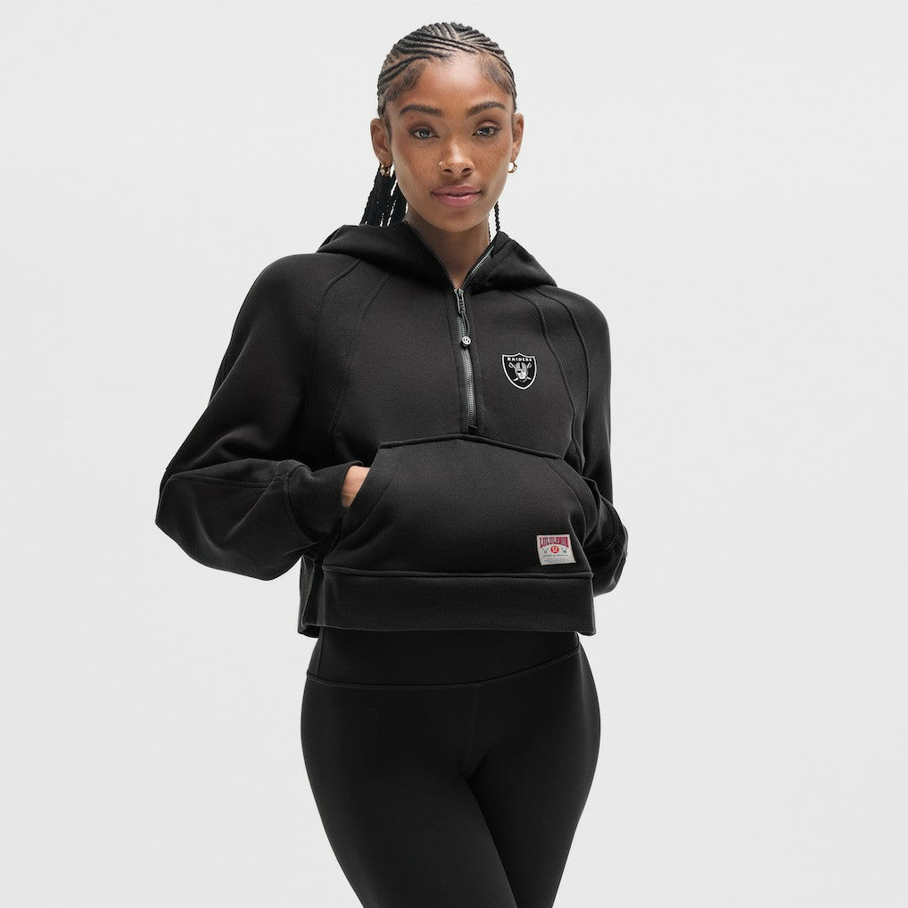 Las Vegas Raiders lululemon Women's Scuba Oversized Half-Zip Hoodie - Black Hoodies