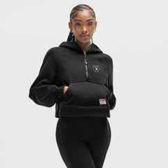 Las Vegas Raiders lululemon Women's Scuba Oversized Half-Zip Hoodie - Black Hoodies