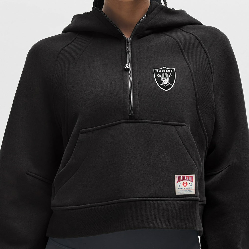 Las Vegas Raiders lululemon Women's Scuba Oversized Half-Zip Hoodie - Black Hoodies