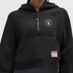 Las Vegas Raiders lululemon Women's Scuba Oversized Half-Zip Hoodie - Black Hoodies