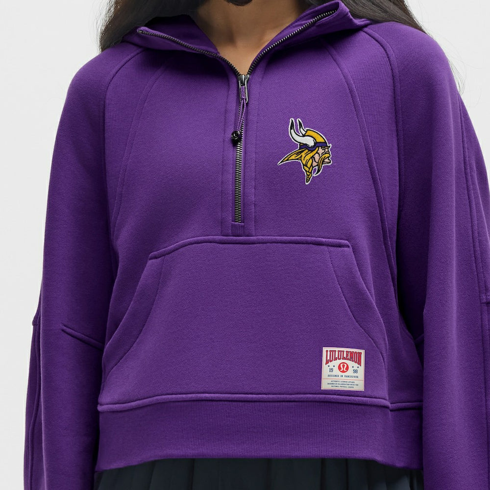 Minnesota Vikings lululemon Women's Scuba Oversized Half-Zip Hoodie - College Purple Hoodies