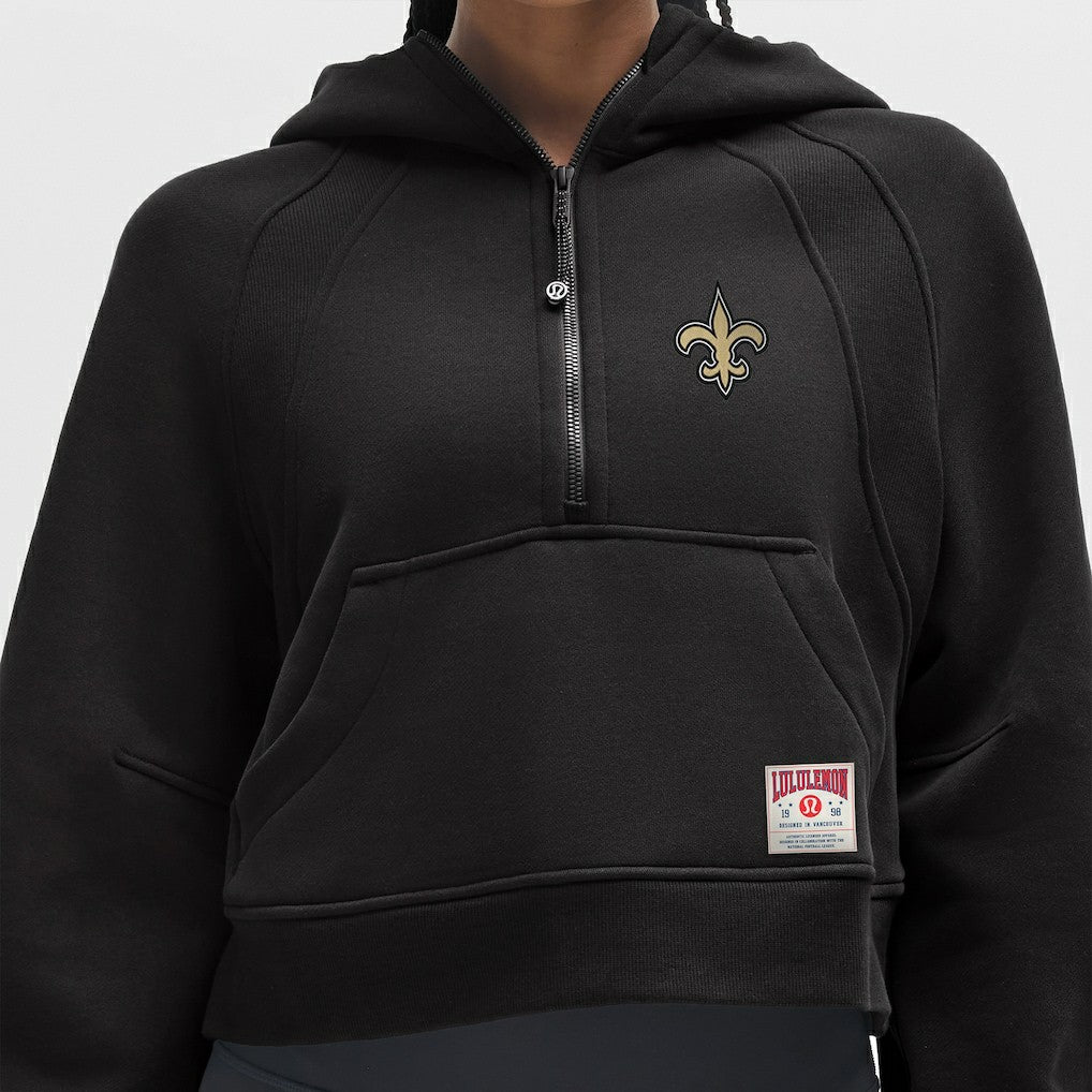 New Orleans Saints lululemon Women's Scuba Oversized Half-Zip Hoodie - Black Hoodies