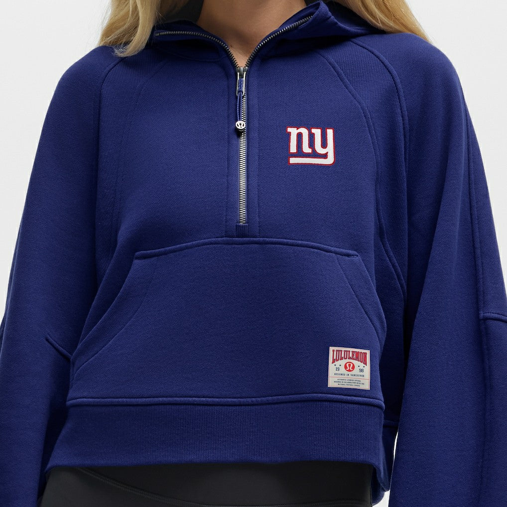 New York Giants lululemon Women's Scuba Oversized Half-Zip Hoodie - Larkspur Hoodies