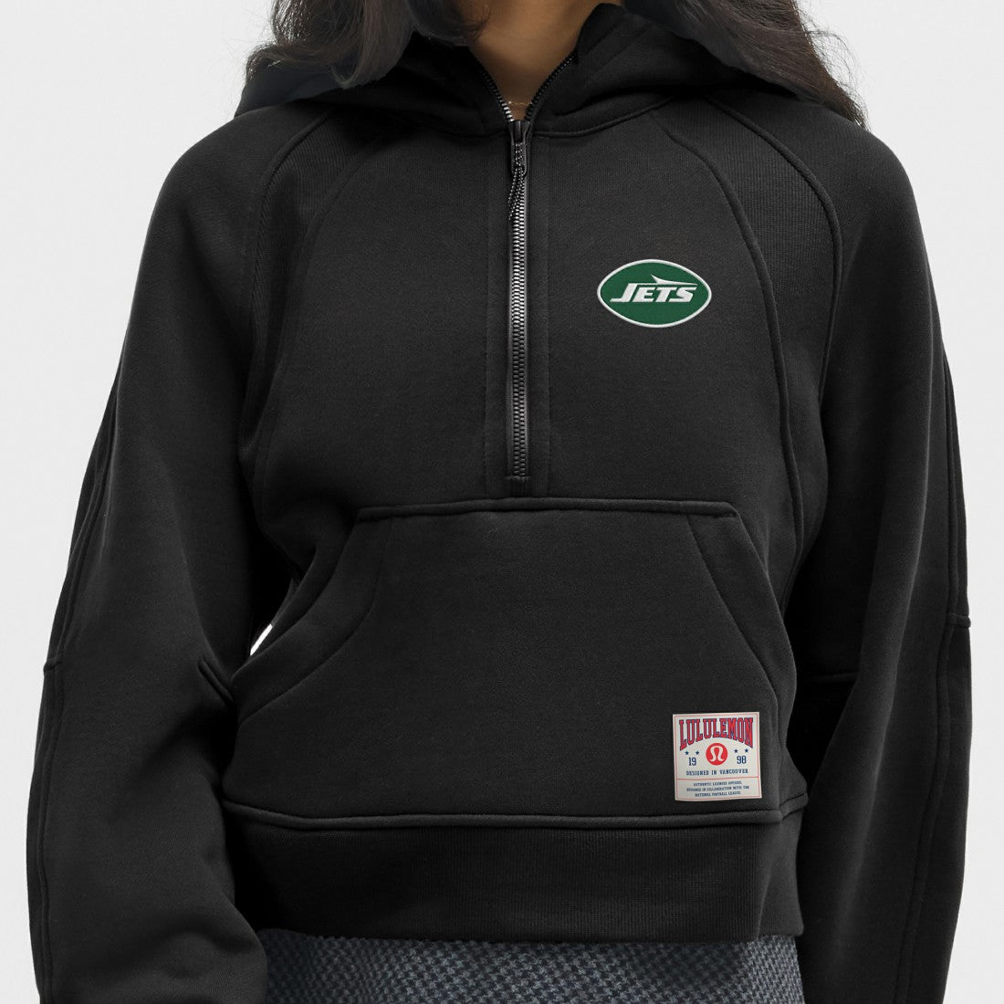 New York Jets lululemon Women's Scuba Oversized Half-Zip Hoodie - Black Hoodies
