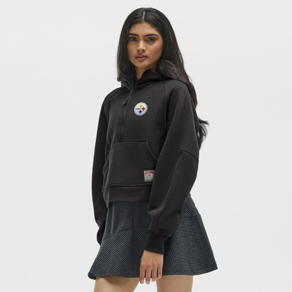 Pittsburgh Steelers lululemon Women's Scuba Oversized Half-Zip Hoodie - Black Hoodies