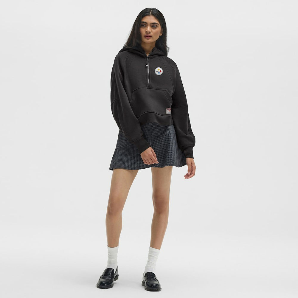 Pittsburgh Steelers lululemon Women's Scuba Oversized Half-Zip Hoodie - Black Hoodies