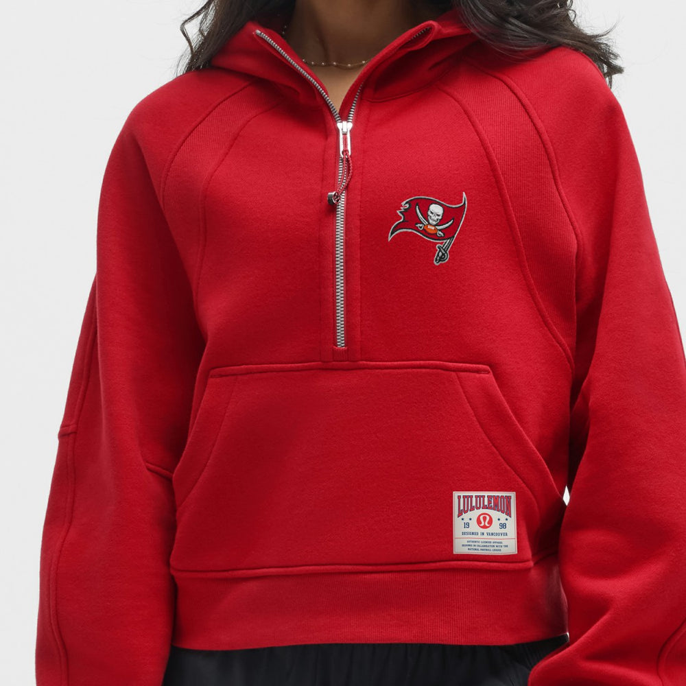 Tampa Bay Buccaneers lululemon Women's Scuba Oversized Half-Zip Hoodie - College Crimson Hoodies