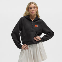 Cincinnati Bengals lululemon Women's Scuba Oversized Half-Zip Hoodie - Black Hoodies