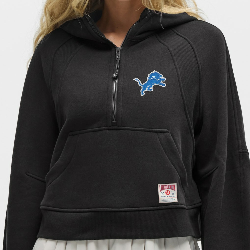 Detroit Lions lululemon Women's Scuba Oversized Half-Zip Hoodie - Black Hoodies