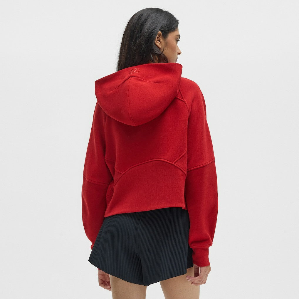 Atlanta Falcons lululemon Women's Scuba Oversized Half-Zip Hoodie - College Crimson Hoodies