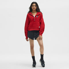 Atlanta Falcons lululemon Women's Scuba Oversized Half-Zip Hoodie - College Crimson Hoodies
