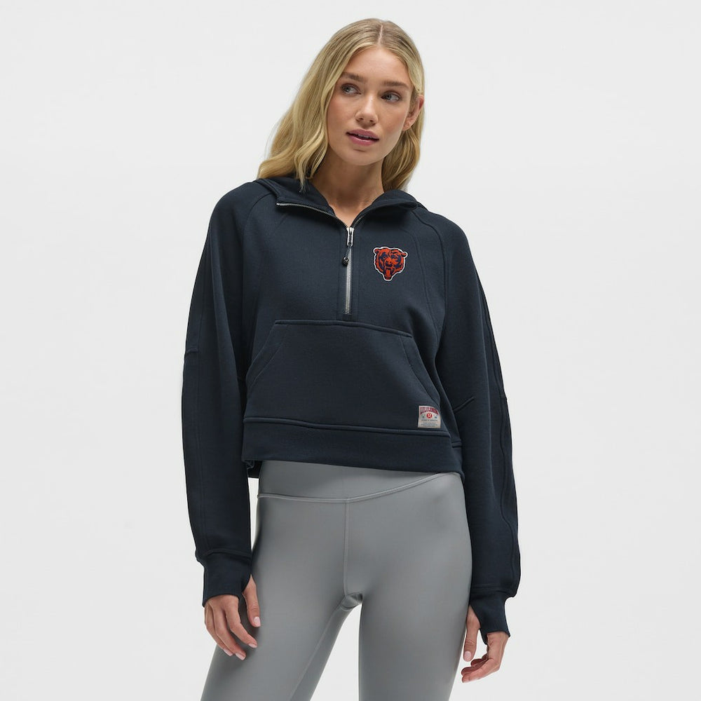 Chicago Bears lululemon Women's Scuba Oversized Half-Zip Hoodie - True Navy Hoodies