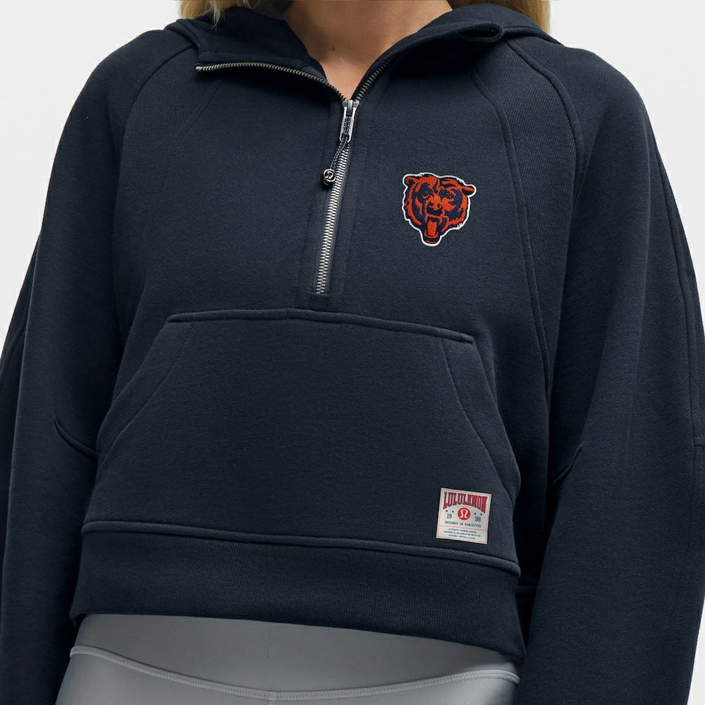 Chicago Bears lululemon Women's Scuba Oversized Half-Zip Hoodie - True Navy Hoodies