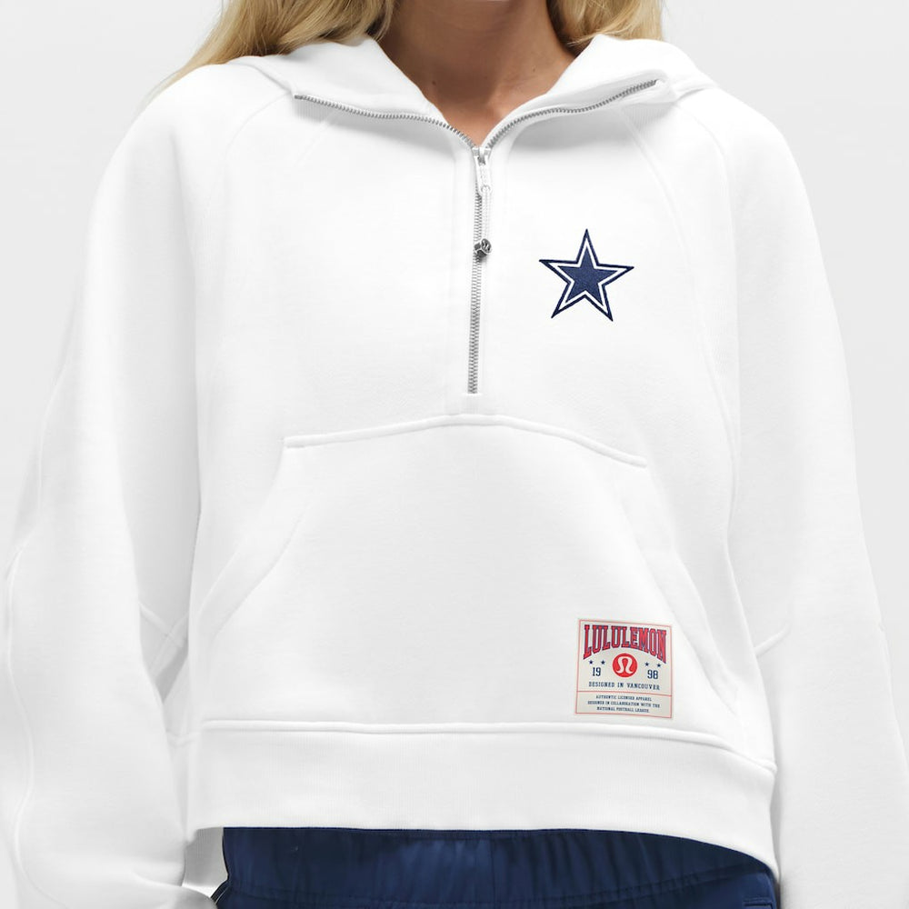 Dallas Cowboys lululemon Women's Scuba Oversized Half-Zip Hoodie - White Hoodies