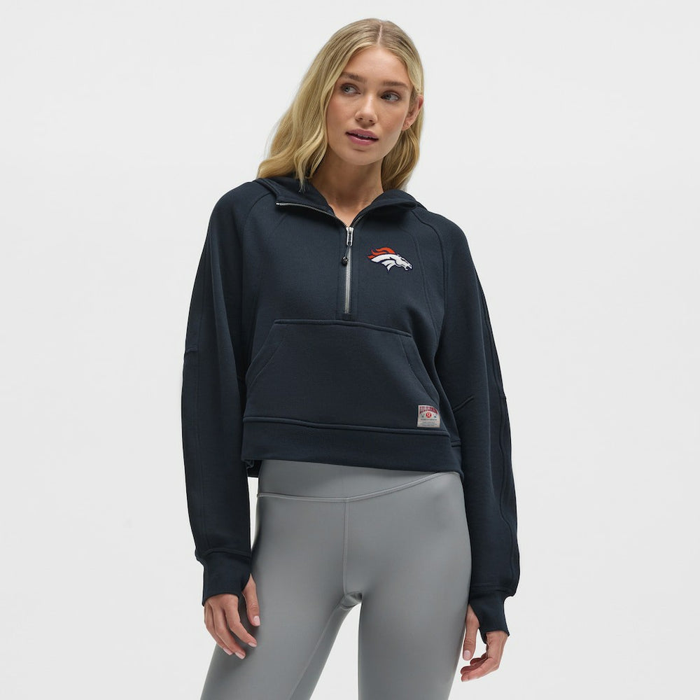 Denver Broncos lululemon Women's Scuba Oversized Half-Zip Hoodie - True Navy Hoodies