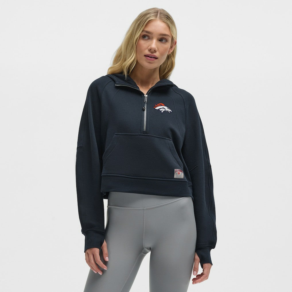 Denver Broncos lululemon Women's Scuba Oversized Half-Zip Hoodie - True Navy Hoodies