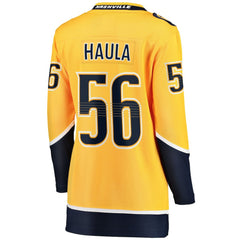 Erik Haula Nashville Predators Fanatics Women's Home Breakaway Player Jersey - Gold | US 203275978