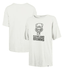 Cleveland Browns '47 Women's Dawg Pound XL Premier Sadie Oversized T-Shirt - Cream T-shirts