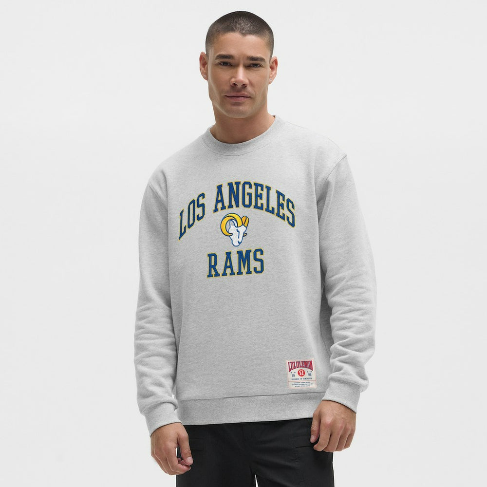 Los Angeles Rams lululemon Steady State Sweatshirt - Heathered Silver Drop Sweatshirts