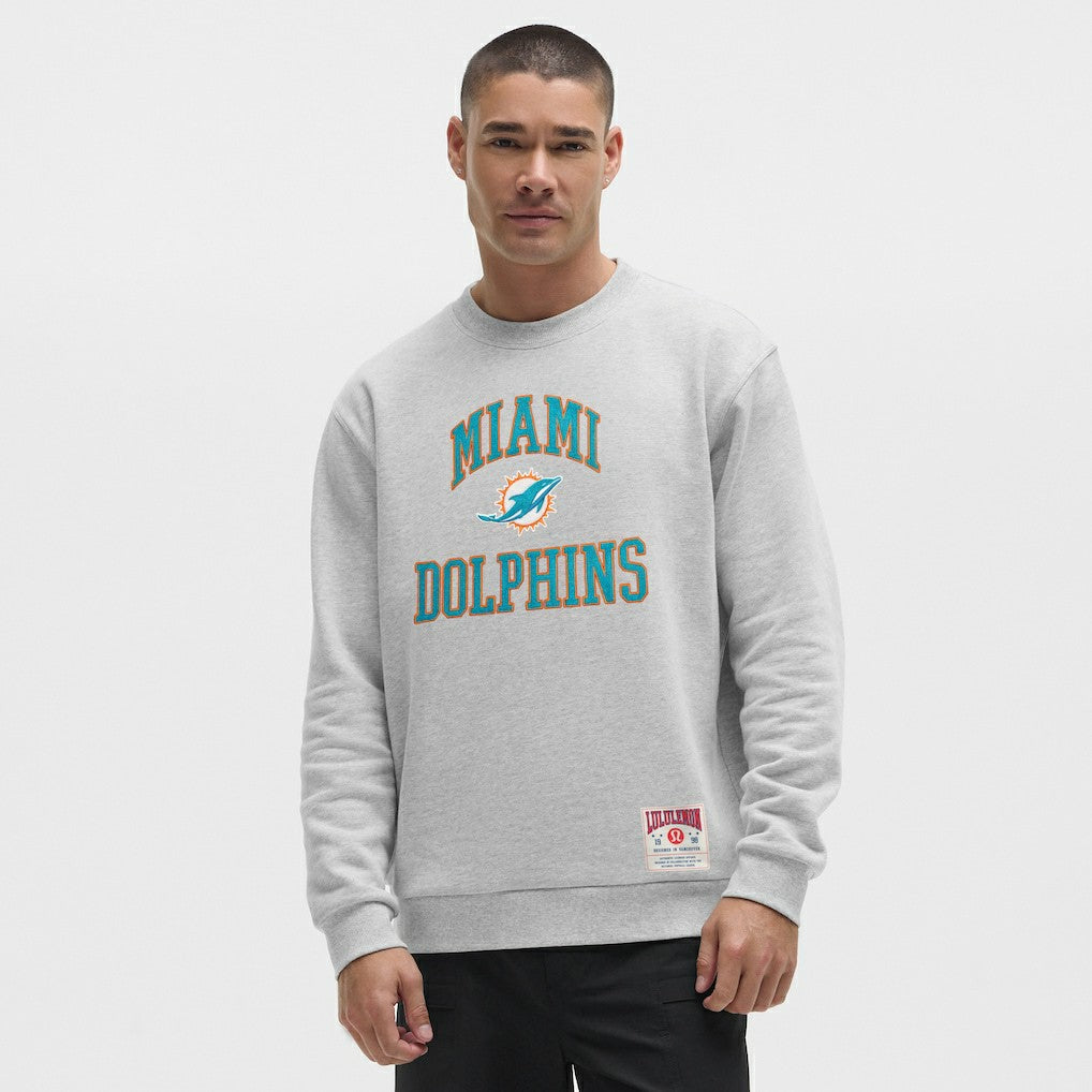 Miami Dolphins lululemon Steady State Sweatshirt - Heathered Silver Drop Sweatshirts