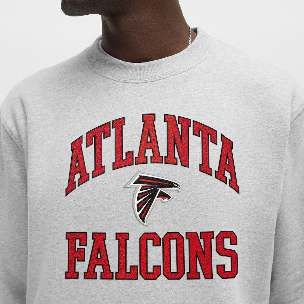 Atlanta Falcons lululemon Steady State Sweatshirt - Heathered Silver Drop Sweatshirts