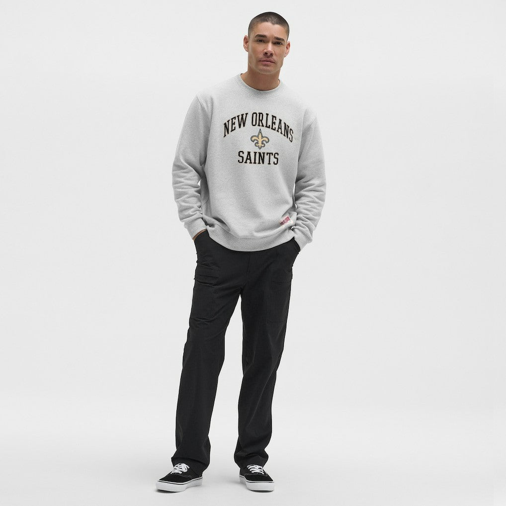 New Orleans Saints lululemon Steady State Sweatshirt - Heathered Silver Drop Sweatshirts