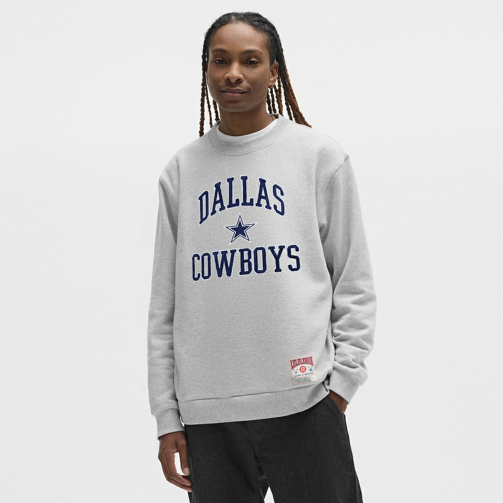 Dallas Cowboys lululemon Steady State Sweatshirt - Heathered Silver Drop Sweatshirts