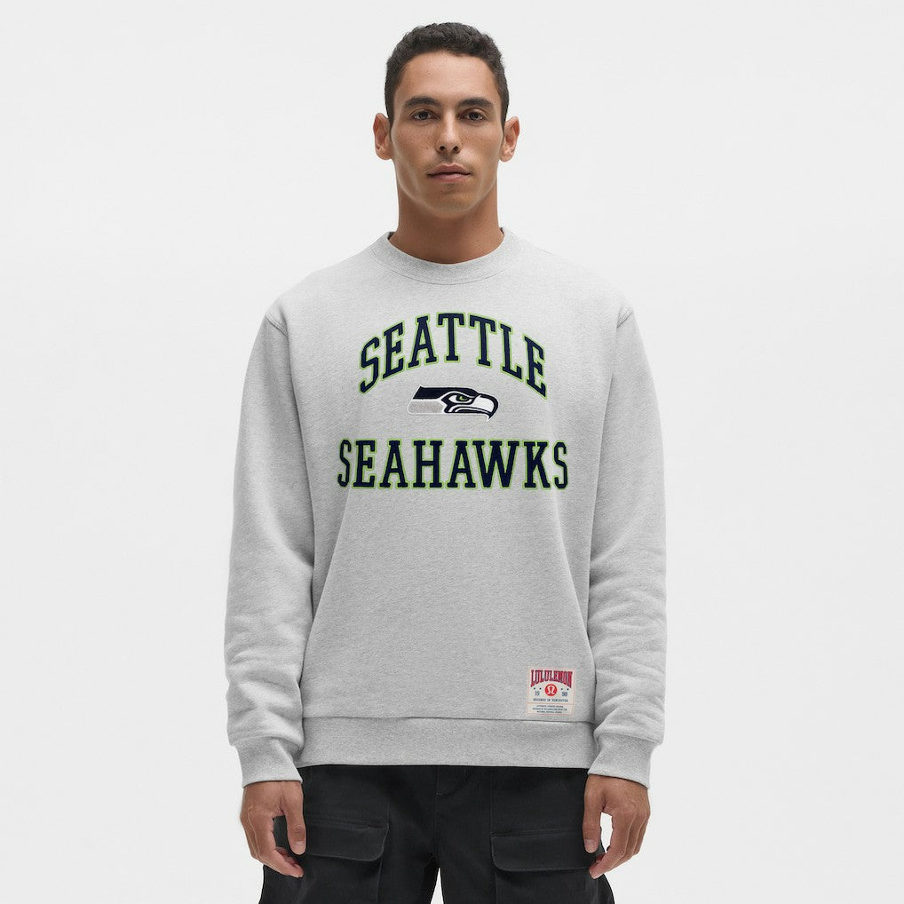Seattle Seahawks lululemon Steady State Sweatshirt - Heathered Silver Drop Sweatshirts
