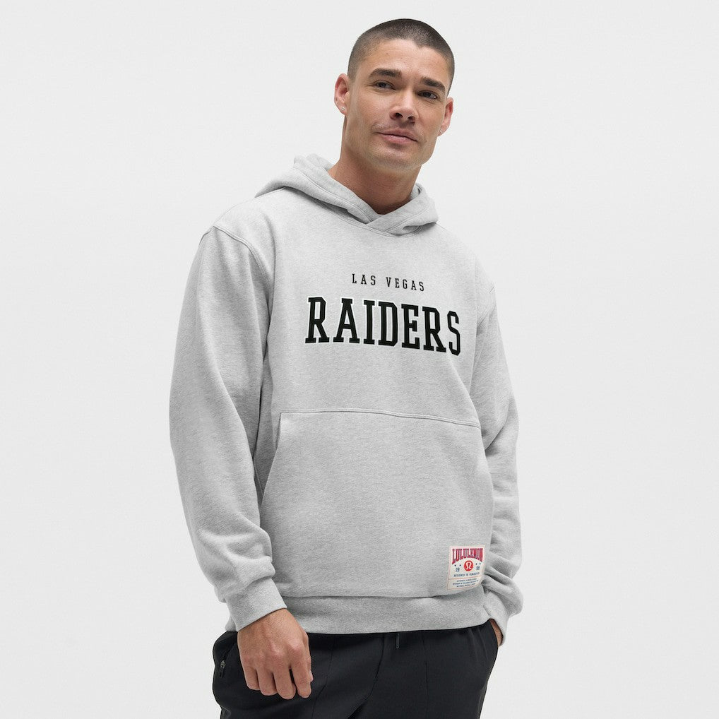 Las Vegas Raiders lululemon Steady State Pullover Hoodie - Heathered Silver Drop Hoodies