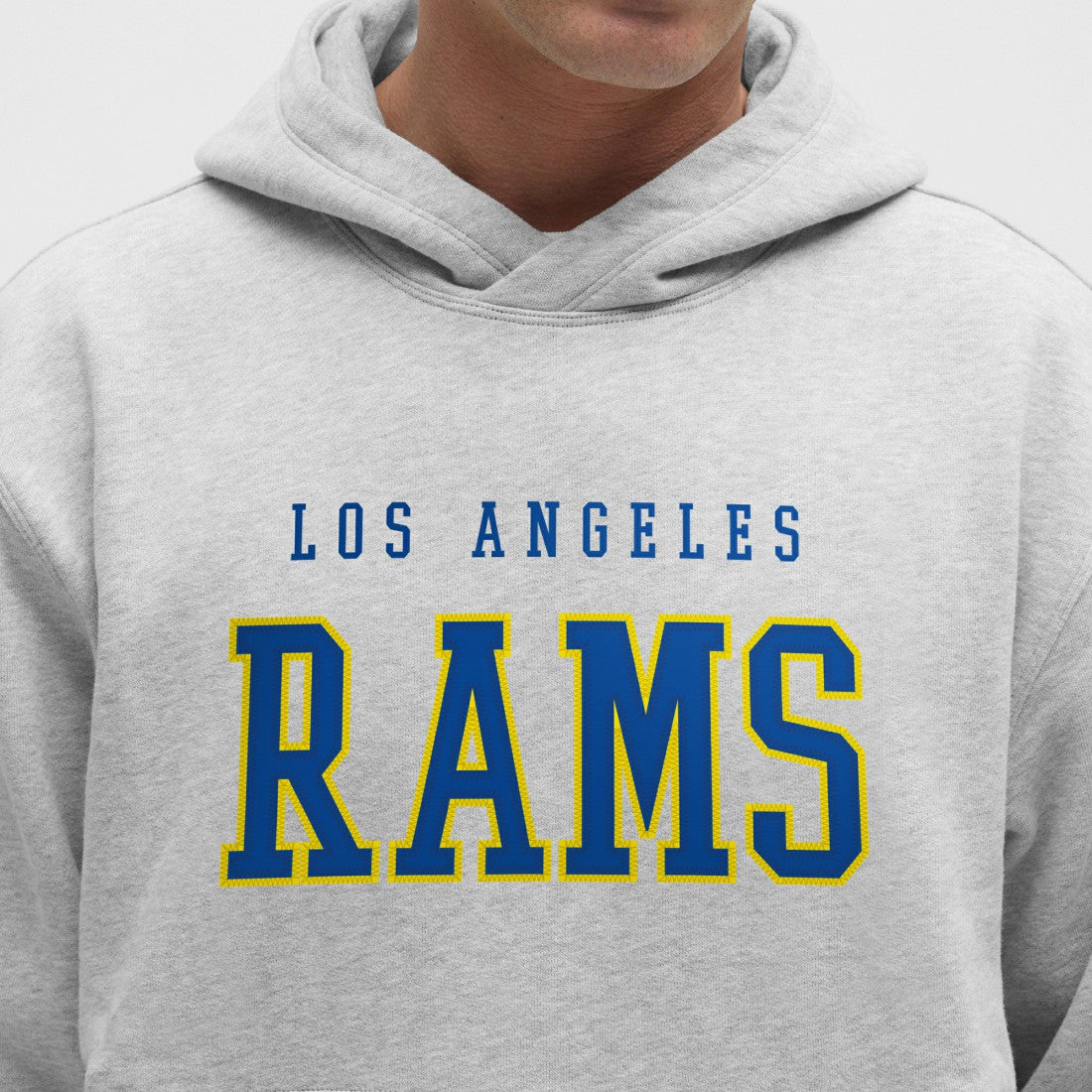 Los Angeles Rams lululemon Steady State Pullover Hoodie - Heathered Silver Drop Hoodies