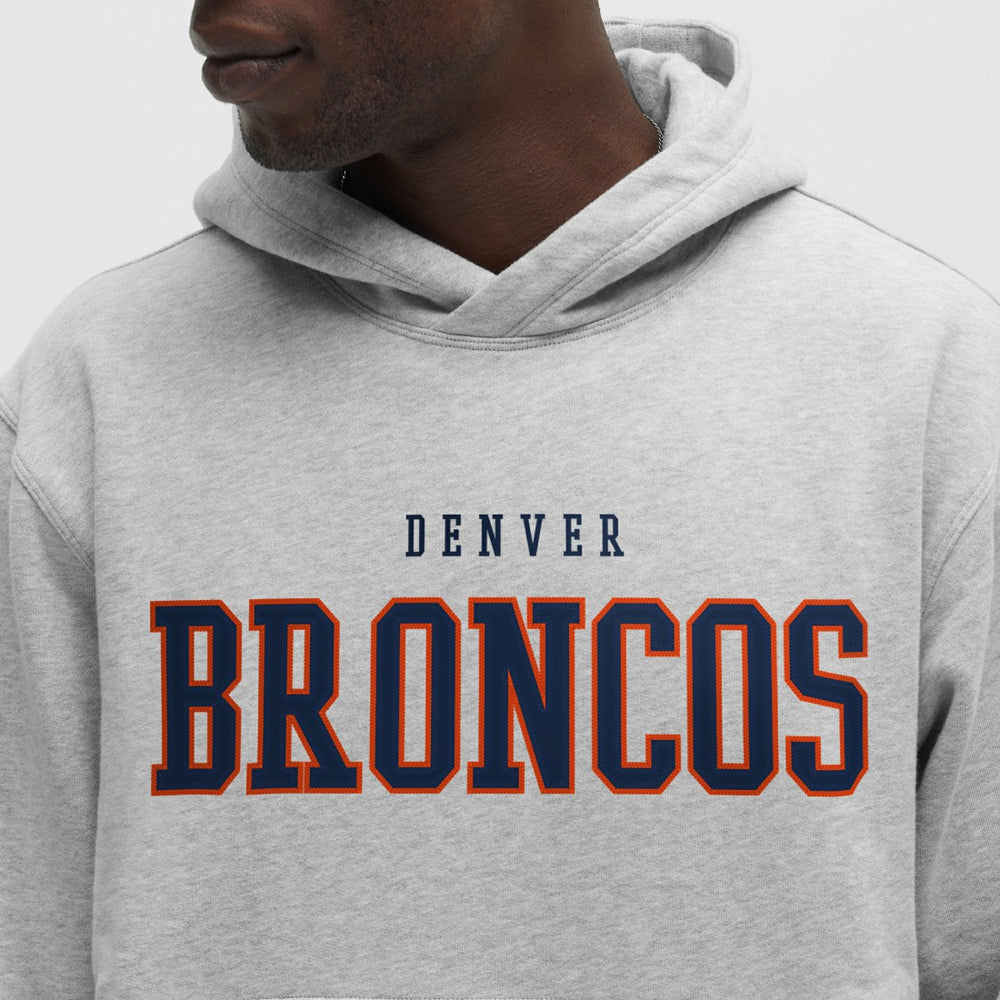 Denver Broncos lululemon Steady State Pullover Hoodie - Heathered Silver Drop Hoodies