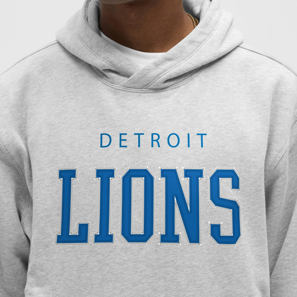 Detroit Lions lululemon Steady State Pullover Hoodie - Heathered Silver Drop Hoodies