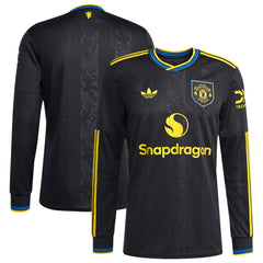 Manchester United 2025/26 Third Replica Long Sleeve Jersey Black - Adidas for sale