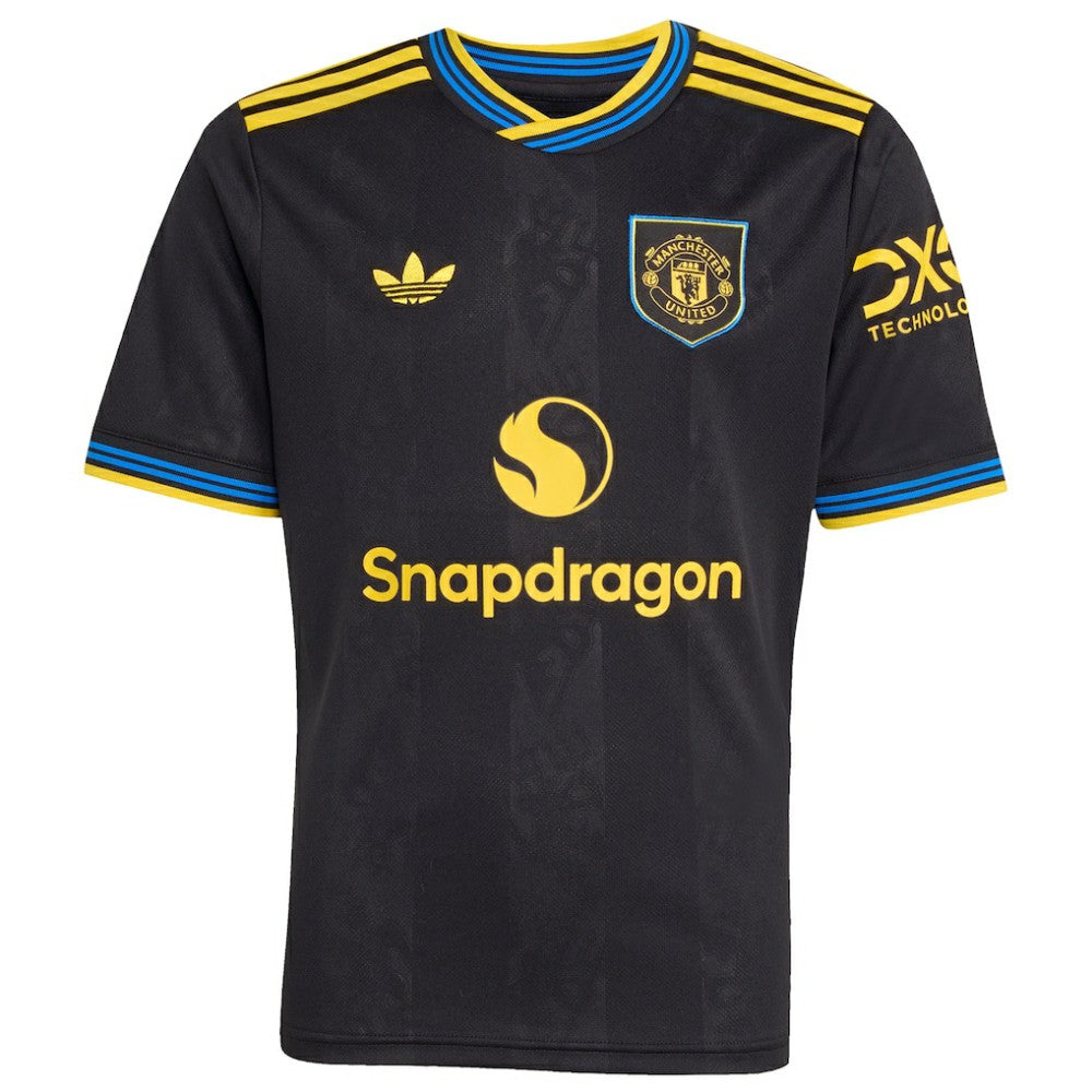 Manchester United Youth 2025/26 Third Replica Jersey Black - Adidas on sale