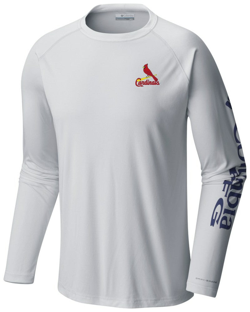 St. Louis Cardinals Columbia Terminal Tackle Long Sleeve Shirt - White