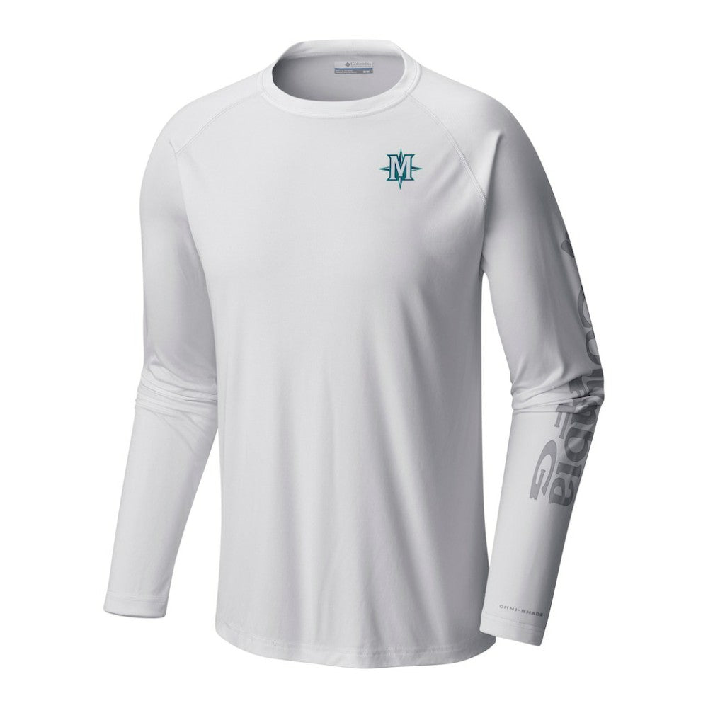 Seattle Mariners Columbia Terminal Tackle Long Sleeve Shirt - White
