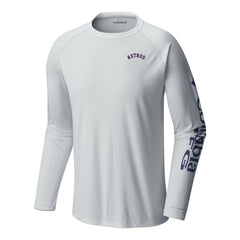Houston Astros Columbia Terminal Tackle Long Sleeve Shirt - White