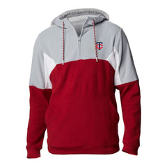 Minnesota Twins Columbia Men's Lodge Fleece Quarter-Zip Hoodie - Red Hoodies