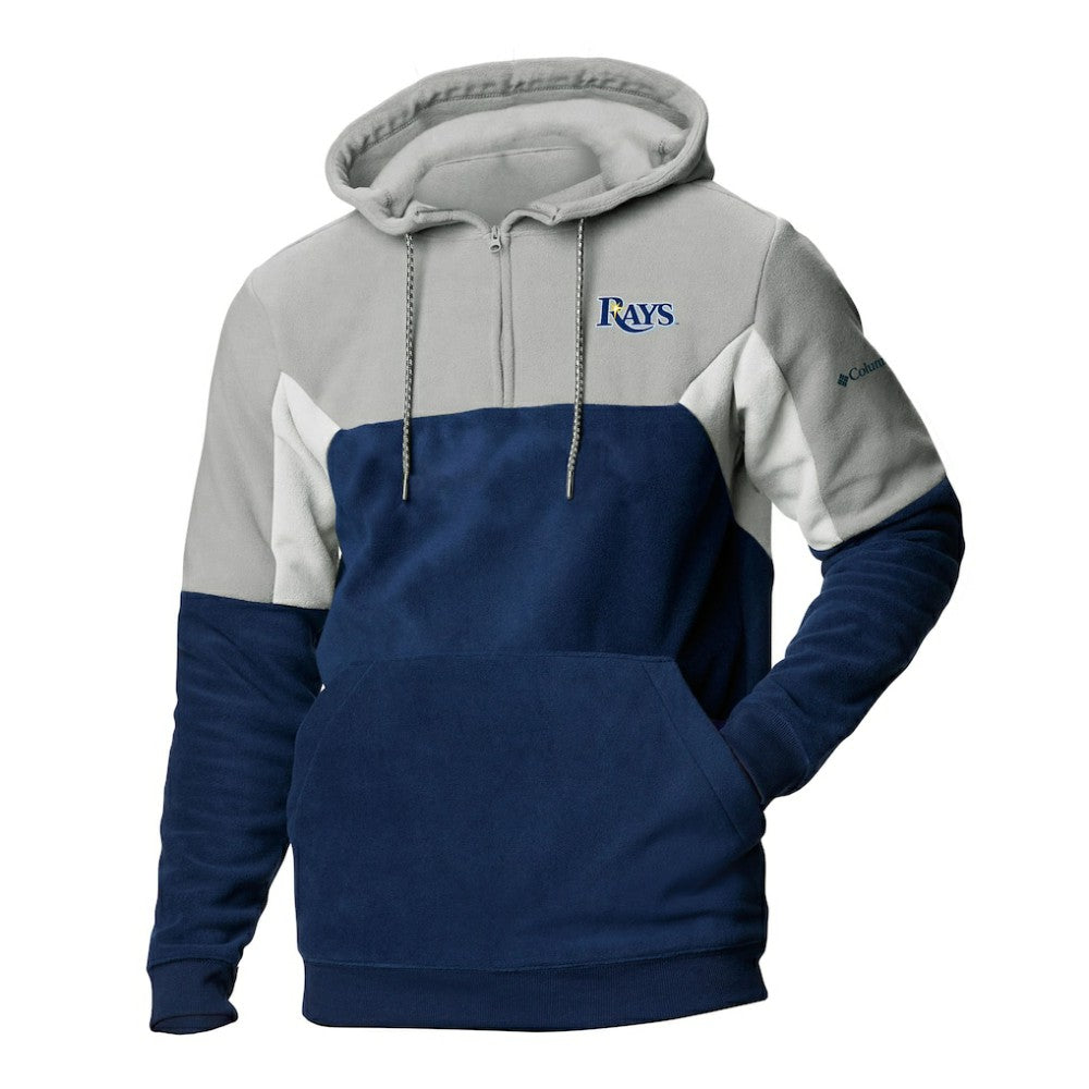 Tampa Bay Rays Columbia Men's Lodge Fleece Quarter-Zip Hoodie - Navy Hoodies
