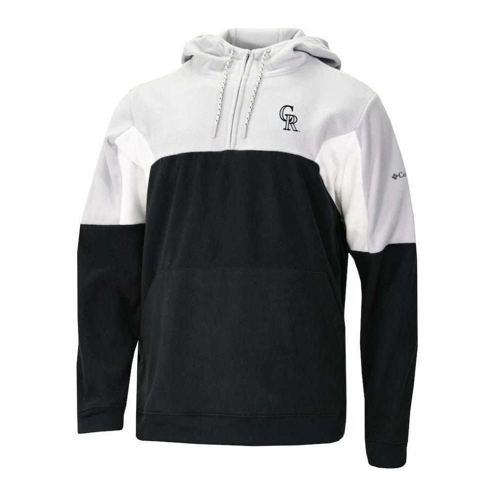 Colorado Rockies Columbia Men's Lodge Fleece Quarter-Zip Hoodie - Black Hoodies