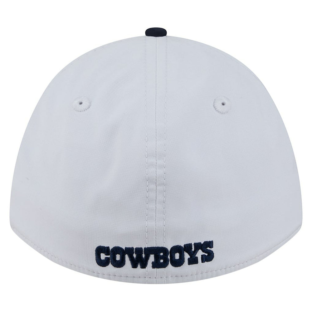 Dallas Cowboys New Era Patch 39THIRTY A-Frame M-Crown Perforated Flex Hat - White/Navy Hats